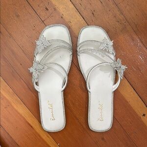 White Embellished Women's Sandals